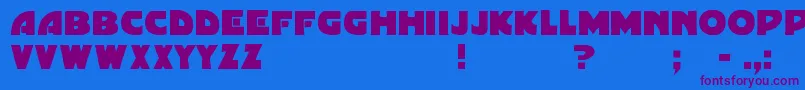 Gordoni Font – Purple Fonts on Blue Background