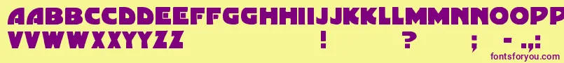 Gordoni Font – Purple Fonts on Yellow Background
