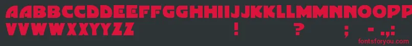 Gordoni Font – Red Fonts on Black Background