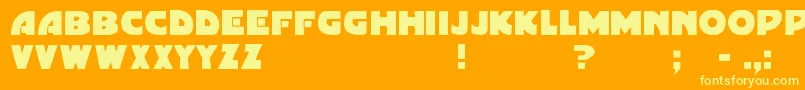 Gordoni Font – Yellow Fonts on Orange Background