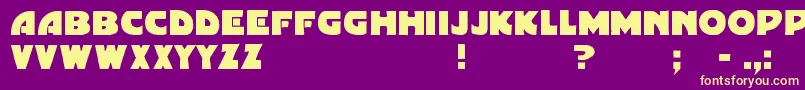 Gordoni Font – Yellow Fonts on Purple Background