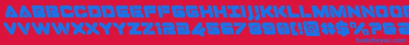 Dominojackleft Font – Blue Fonts on Red Background