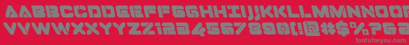 Dominojackleft Font – Gray Fonts on Red Background