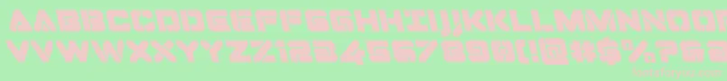 Fonte Dominojackleft – fontes rosa em um fundo verde