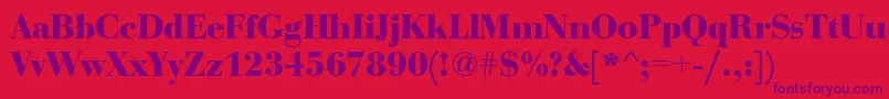 BauerboddeeBold Font – Purple Fonts on Red Background