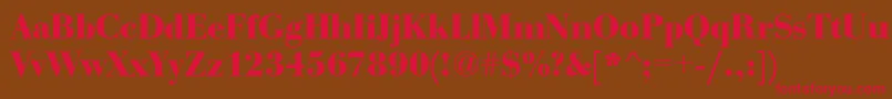 BauerboddeeBold Font – Red Fonts on Brown Background
