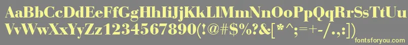 BauerboddeeBold Font – Yellow Fonts on Gray Background