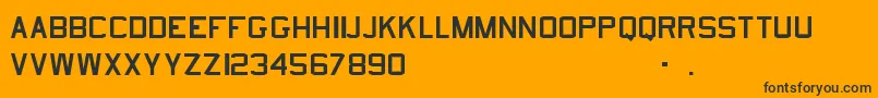 Czcionka UsnStencil – czarne czcionki na pomarańczowym tle