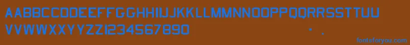 UsnStencil Font – Blue Fonts on Brown Background
