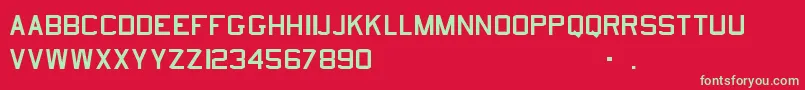 UsnStencil Font – Green Fonts on Red Background