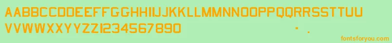UsnStencil Font – Orange Fonts on Green Background