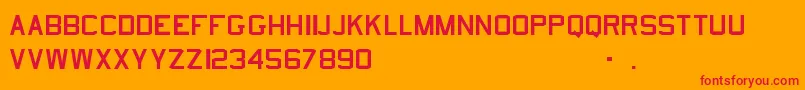 UsnStencil Font – Red Fonts on Orange Background