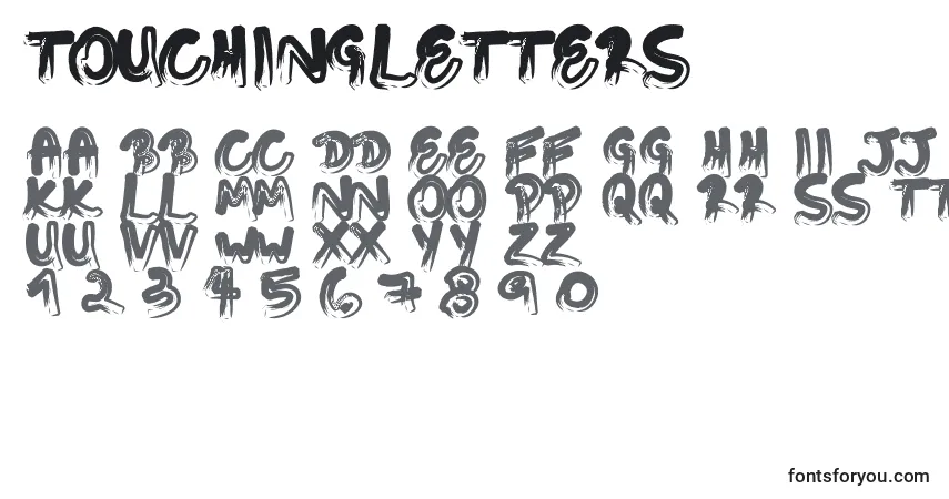 Шрифт Touchingletters – алфавит, цифры, специальные символы