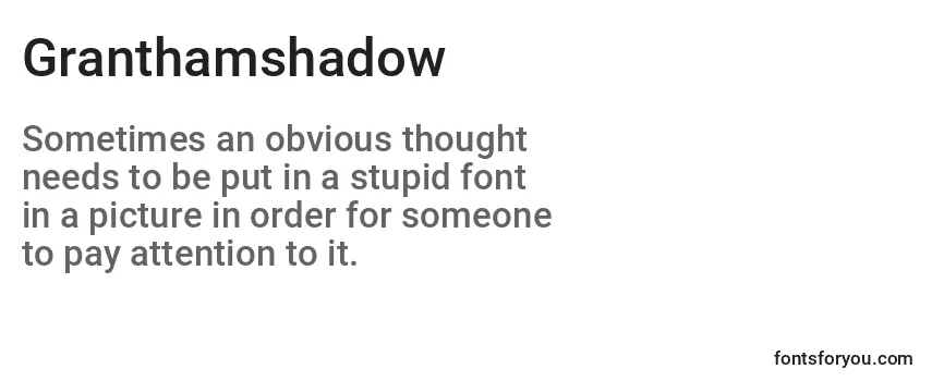 Review of the Granthamshadow Font