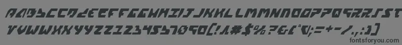 Gyrv2ci-Schriftart – Schwarze Schriften auf grauem Hintergrund