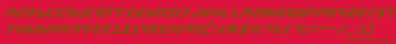 Gyrv2ci-Schriftart – Braune Schriften auf rotem Hintergrund