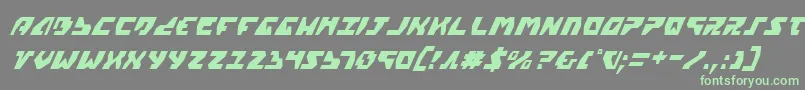 Шрифт Gyrv2ci – зелёные шрифты на сером фоне