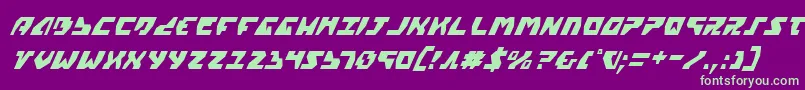 Gyrv2ci Font – Green Fonts on Purple Background