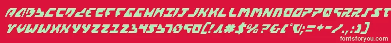Шрифт Gyrv2ci – зелёные шрифты на красном фоне