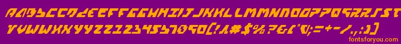 Gyrv2ci Font – Orange Fonts on Purple Background