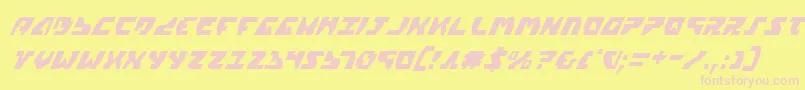 Gyrv2ci-fontti – vaaleanpunaiset fontit keltaisella taustalla