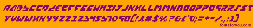 Gyrv2ci Font – Purple Fonts on Orange Background