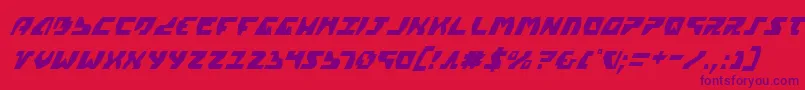 Gyrv2ci Font – Purple Fonts on Red Background