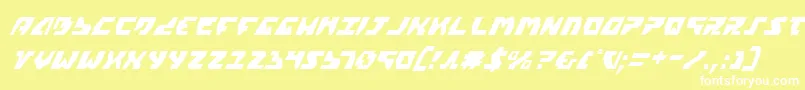 Gyrv2ci Font – White Fonts on Yellow Background