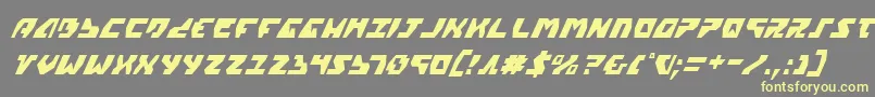 Gyrv2ci Font – Yellow Fonts on Gray Background