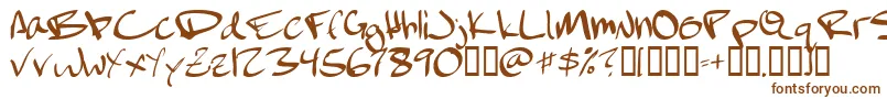 FebruaryHandwritten-fontti – ruskeat fontit valkoisella taustalla