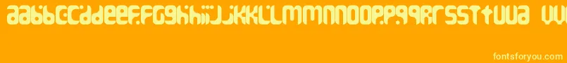 Шрифт Amina – жёлтые шрифты на оранжевом фоне