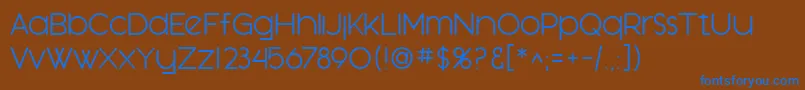 SfOrsonCasualLight Font – Blue Fonts on Brown Background