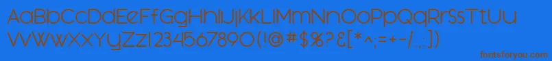 SfOrsonCasualLight Font – Brown Fonts on Blue Background