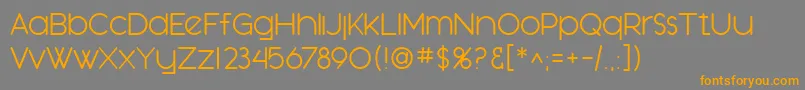SfOrsonCasualLight Font – Orange Fonts on Gray Background