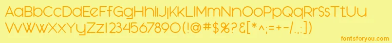 SfOrsonCasualLight Font – Orange Fonts on Yellow Background