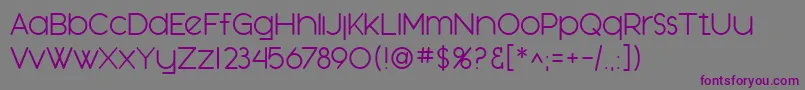 SfOrsonCasualLight Font – Purple Fonts on Gray Background