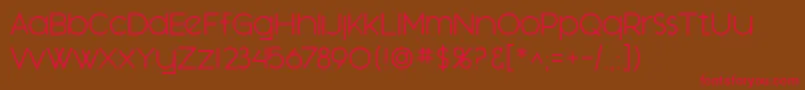 SfOrsonCasualLight Font – Red Fonts on Brown Background
