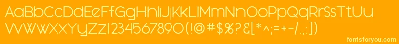 SfOrsonCasualLight Font – Yellow Fonts on Orange Background