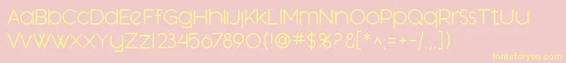 SfOrsonCasualLight Font – Yellow Fonts on Pink Background