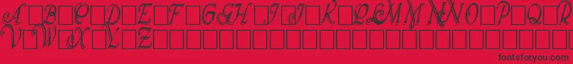 WrennInitialsShadowedCond Font – Black Fonts on Red Background