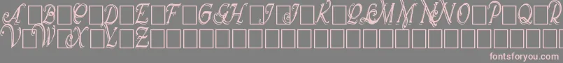 WrennInitialsShadowedCond Font – Pink Fonts on Gray Background