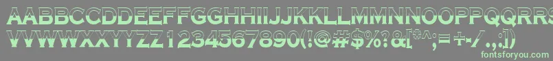 ACoppergothtitulbwBold Font – Green Fonts on Gray Background