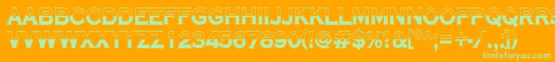 ACoppergothtitulbwBold Font – Green Fonts on Orange Background