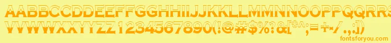 ACoppergothtitulbwBold Font – Orange Fonts on Yellow Background