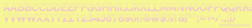 フォントACoppergothtitulbwBold – ピンクのフォント、黄色の背景