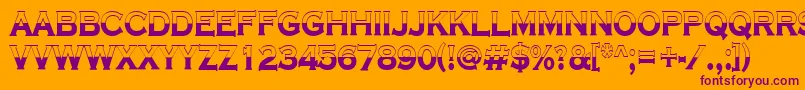 ACoppergothtitulbwBold Font – Purple Fonts on Orange Background