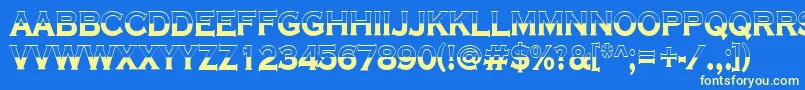 ACoppergothtitulbwBold Font – Yellow Fonts on Blue Background