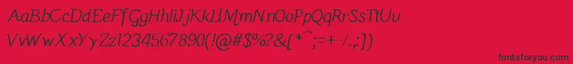 Manicmondayregular Font – Black Fonts on Red Background