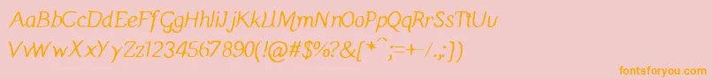 Manicmondayregular Font – Orange Fonts on Pink Background