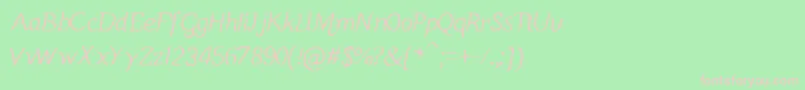 Manicmondayregular Font – Pink Fonts on Green Background